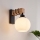Brilagi - Zidna svjetiljka WOOD GLASS 1xE27/60W/230V borovina/crna/bijela