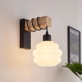 BRILAGI - Zidna svjetiljka WOOD GLASS 1xE27/60W/230V borovina/crna/bijela
