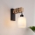 Brilagi - Zidna svjetiljka WOOD GLASS 1xE27/60W/230V borovina/crna/bijela