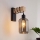 Brilagi - Zidna svjetiljka WOOD GLASS 1xE27/60W/230V borovina/crna/dimno siva