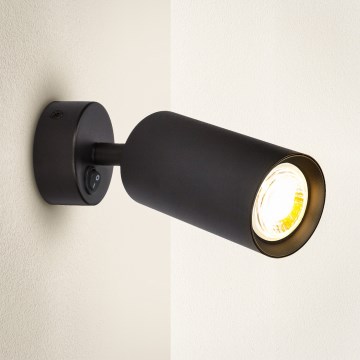 Brilagi - Zidna točkasta svjetiljka s prekidačem SELE 1xGU10/30W/230V crna