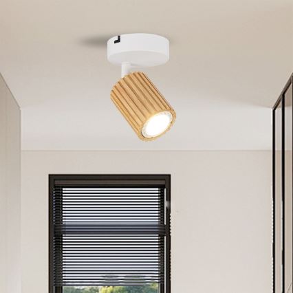 Brilagi - Zidni spot MODERN WOOD 1xGU10/8W/230V drvo/bijela