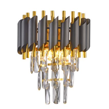 Brilagi - Zidno svjetlo ECLIPSE 2xE14/10W/230V crno/zlatno