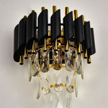 Brilagi - Zidno svjetlo ECLIPSE 2xE14/10W/230V crno/zlatno