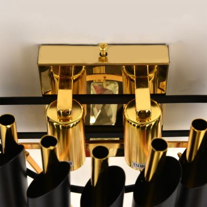 Brilagi - Zidno svjetlo ECLIPSE 2xE14/10W/230V crno/zlatno