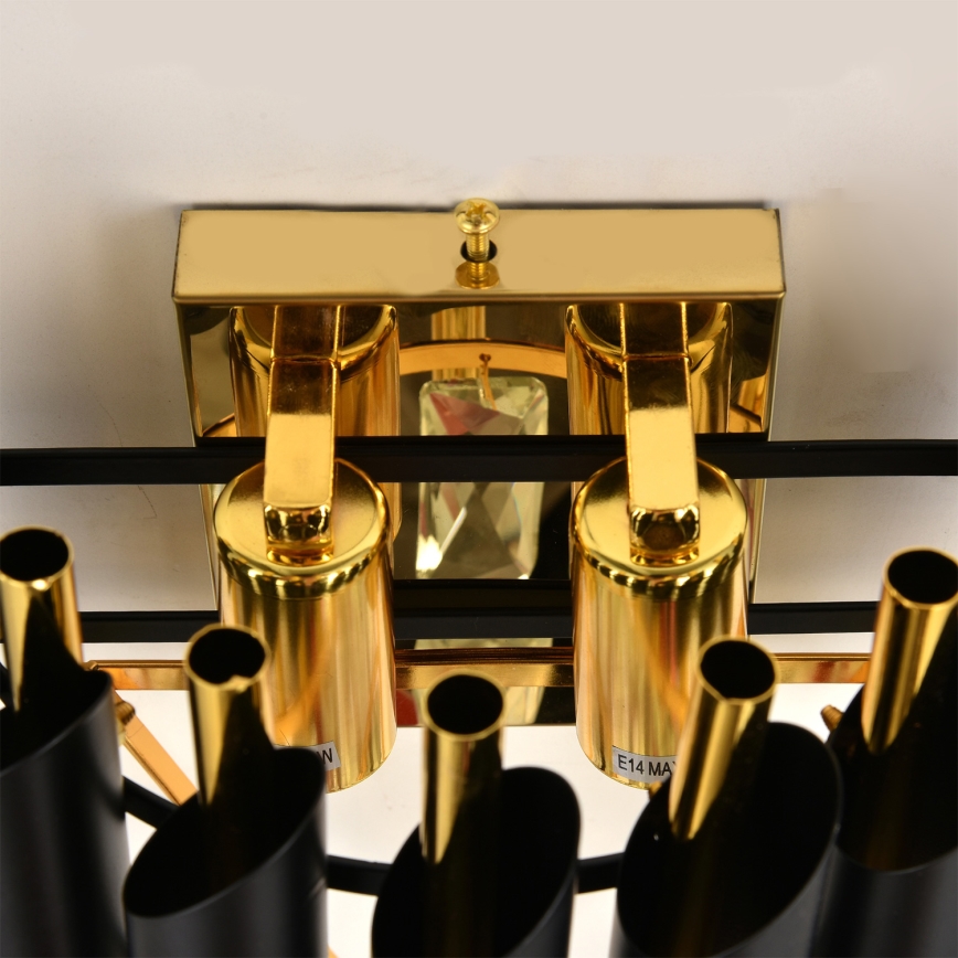 Brilagi - Zidno svjetlo ECLIPSE 2xE14/10W/230V crno/zlatno