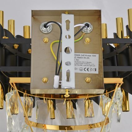 Brilagi - Zidno svjetlo ECLIPSE 2xE14/10W/230V crno/zlatno