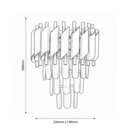 Brilagi - Zidno svjetlo ECLIPSE 2xE14/10W/230V crno/zlatno