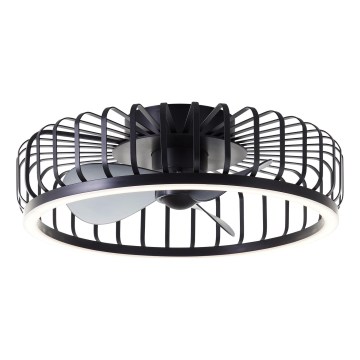 Brilliant - CAPO LED stropno svjetlo s prigušivanjem i ventilatorom, LED/36W/230V 2700-6500K Ø 48 cm crno + daljinski upravljač