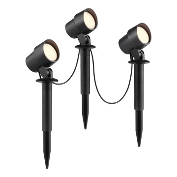 Brilliant - Komplet 3x LED vanjska svjetiljka KAMARA LED/8,5W/230V IP44 crna