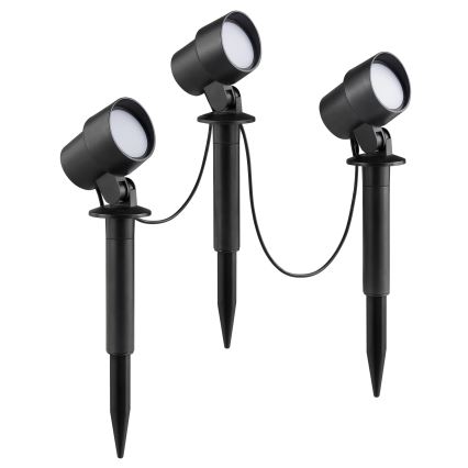Brilliant - Komplet 3x LED vanjska svjetiljka KAMARA LED/8,5W/230V IP44 crna
