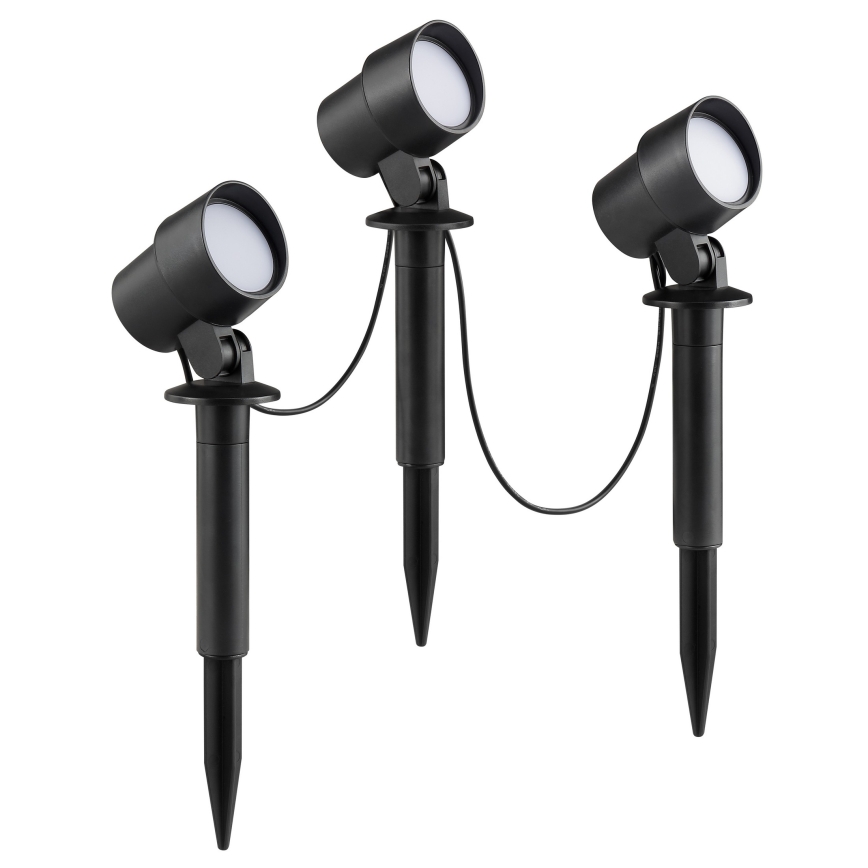 Brilliant - Komplet 3x LED vanjska svjetiljka KAMARA LED/8,5W/230V IP44 crna