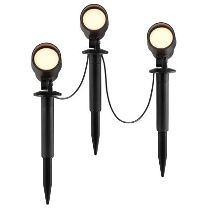 Brilliant - Komplet 3x LED vanjska svjetiljka KAMARA LED/8,5W/230V IP44 crna