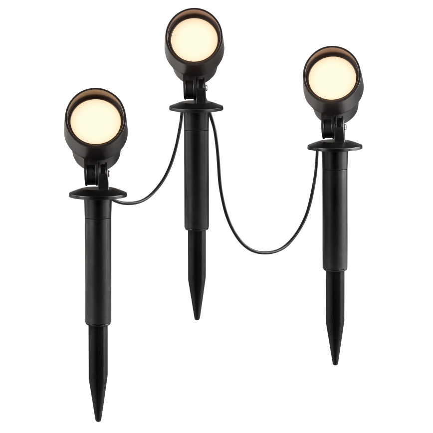 Brilliant - Komplet 3x LED vanjska svjetiljka KAMARA LED/8,5W/230V IP44 crna