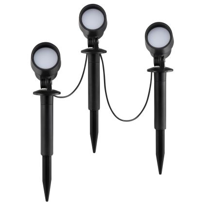 Brilliant - Komplet 3x LED vanjska svjetiljka KAMARA LED/8,5W/230V IP44 crna