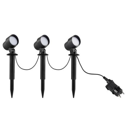 Brilliant - Komplet 3x LED vanjska svjetiljka KAMARA LED/8,5W/230V IP44 crna