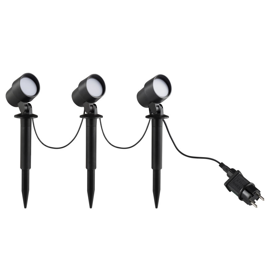 Brilliant - Komplet 3x LED vanjska svjetiljka KAMARA LED/8,5W/230V IP44 crna