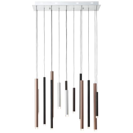 Brilliant - LED dimmabilan luster na sajli CEMBALO LED/60W/230V matni krom/crna/smeđa