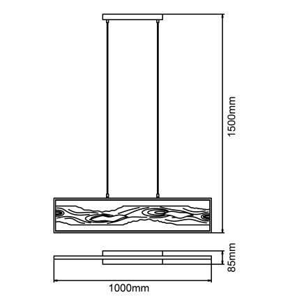 Brilliant - LED Luster na sajli CHAUMONT LED/20W/230V bor - FSC certificirano