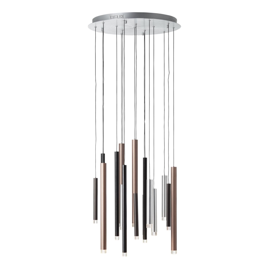 Brilliant - LED luster s mogućnošću prigušivanja na sajli CEMBALO LED/70W/230V matni krom/crna/smeđa