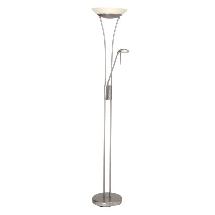 Brilliant - LED podna lampa FINN s mogućnošću prigušivanja 2xLED/13W/230V, matirani krom