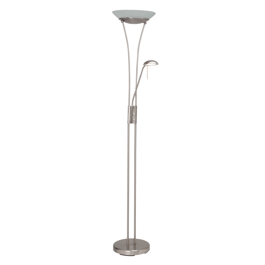 Brilliant - LED podna lampa FINN s mogućnošću prigušivanja 2xLED/13W/230V, matirani krom
