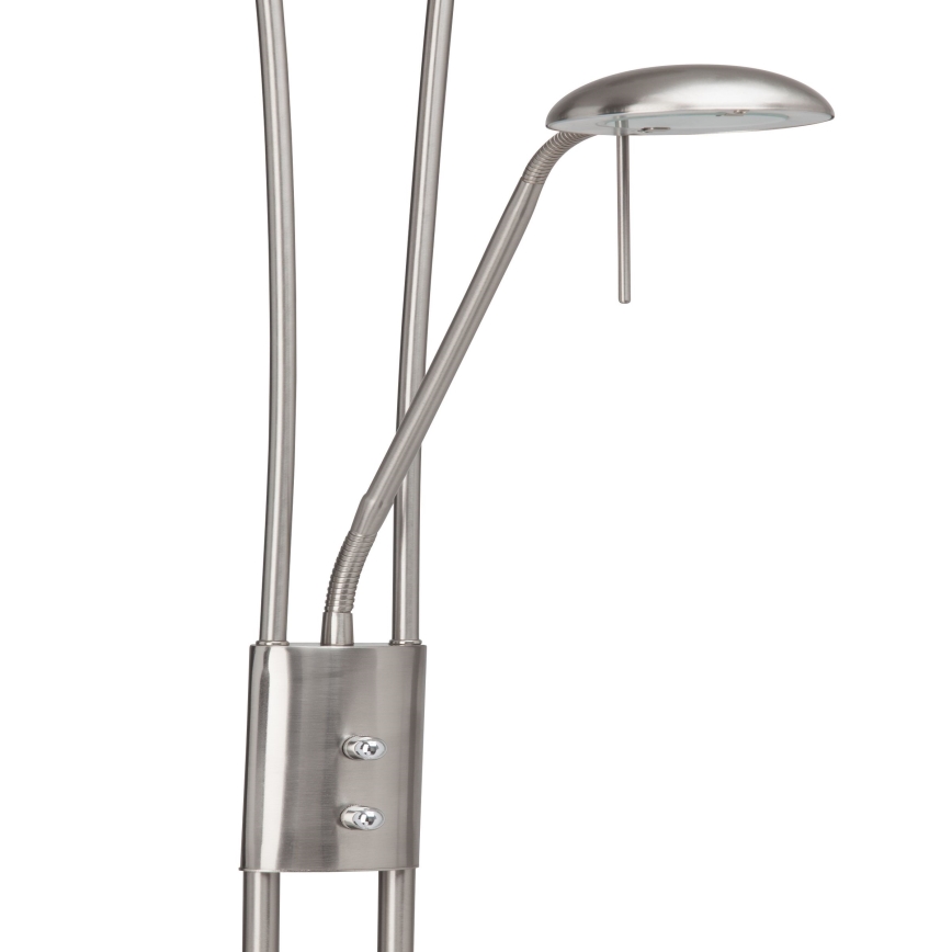 Brilliant - LED podna lampa FINN s mogućnošću prigušivanja 2xLED/13W/230V, matirani krom