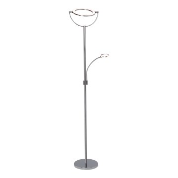 Brilliant - LED Podna lampa s prigušivačem DEMIAN 2xLED/12W/230V sjajni krom