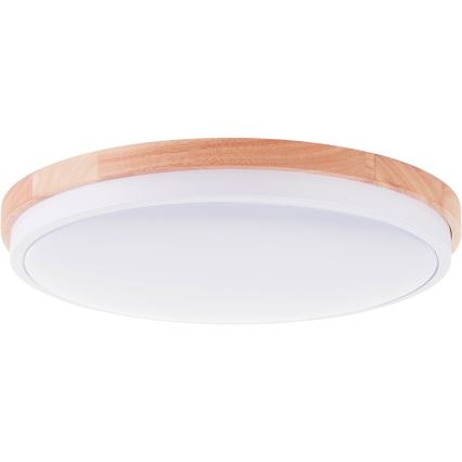 Brilliant - LED Prigušiva stropna svjetiljka BAARLO LED/24W/230V pr. 35 cm bijela/kaučukovac - FSC certificirano