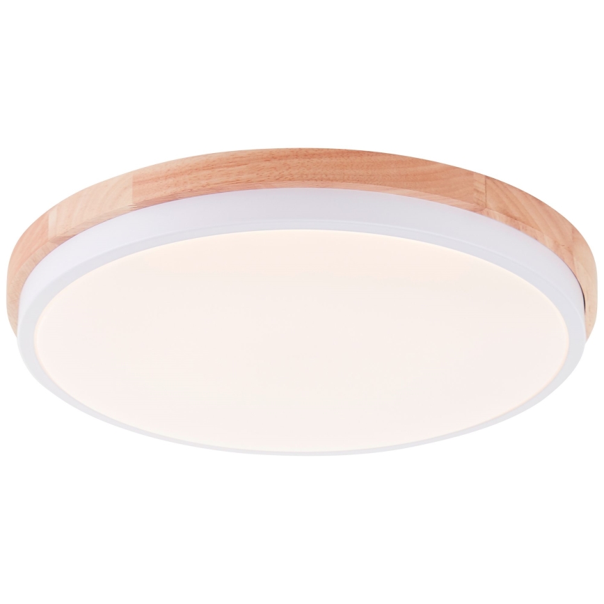 Brilliant - LED Prigušiva stropna svjetiljka BAARLO LED/24W/230V pr. 35 cm bijela/kaučukovac - FSC certificirano