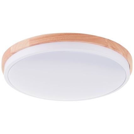 Brilliant - LED Prigušiva stropna svjetiljka BAARLO LED/24W/230V pr. 35 cm bijela/kaučukovac - FSC certificirano