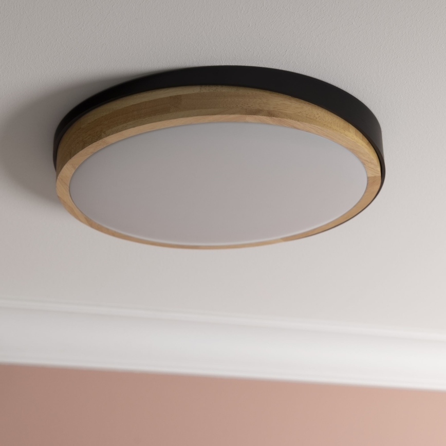 Brilliant - LED Prigušiva stropna svjetiljka BAARLO LED/24W/230V pr. 35 cm crna/kaučukovac - FSC certificirano
