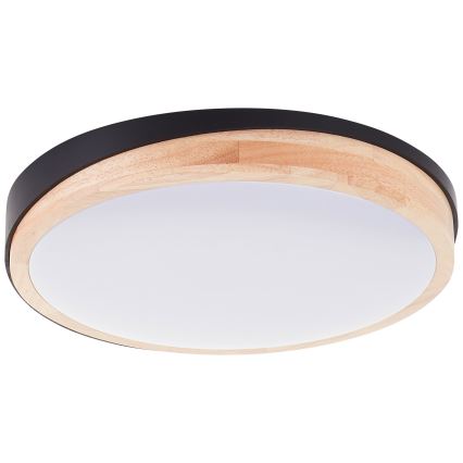 Brilliant - LED Prigušiva stropna svjetiljka BAARLO LED/24W/230V pr. 35 cm crna/kaučukovac - FSC certificirano