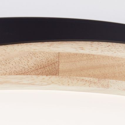 Brilliant - LED Prigušiva stropna svjetiljka BAARLO LED/24W/230V pr. 35 cm crna/kaučukovac - FSC certificirano