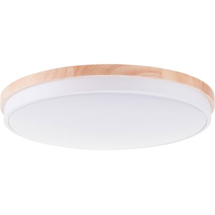 Brilliant - LED Prigušiva stropna svjetiljka BAARLO LED/36W/230V 3000-6500K pr. 50 cm bijela/kaučukovac + daljinski upravljač
