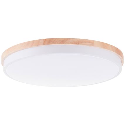 Brilliant - LED Prigušiva stropna svjetiljka BAARLO LED/36W/230V 3000-6500K pr. 50 cm bijela/kaučukovac + daljinski upravljač