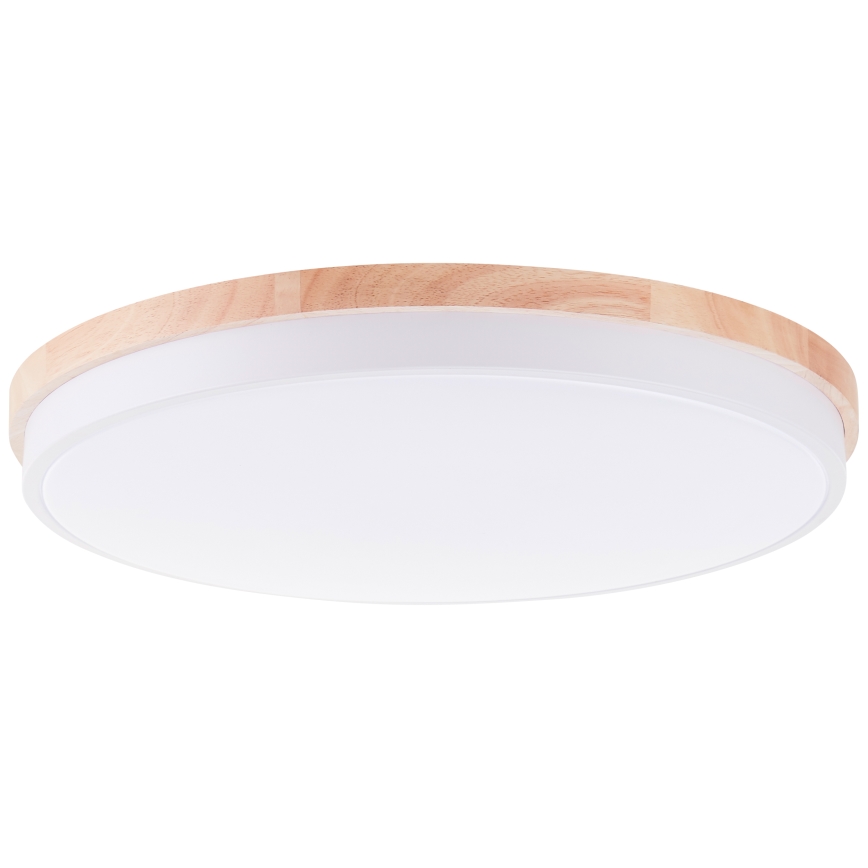 Brilliant - LED Prigušiva stropna svjetiljka BAARLO LED/36W/230V 3000-6500K pr. 50 cm bijela/kaučukovac + daljinski upravljač