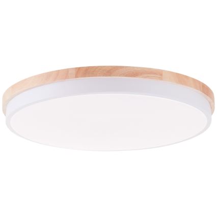Brilliant - LED Prigušiva stropna svjetiljka BAARLO LED/36W/230V 3000-6500K pr. 50 cm bijela/kaučukovac + daljinski upravljač