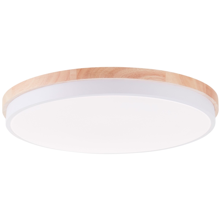 Brilliant - LED Prigušiva stropna svjetiljka BAARLO LED/36W/230V 3000-6500K pr. 50 cm bijela/kaučukovac + daljinski upravljač