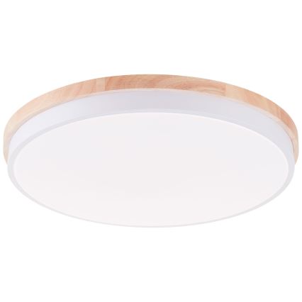 Brilliant - LED Prigušiva stropna svjetiljka BAARLO LED/36W/230V 3000-6500K pr. 50 cm bijela/kaučukovac + daljinski upravljač