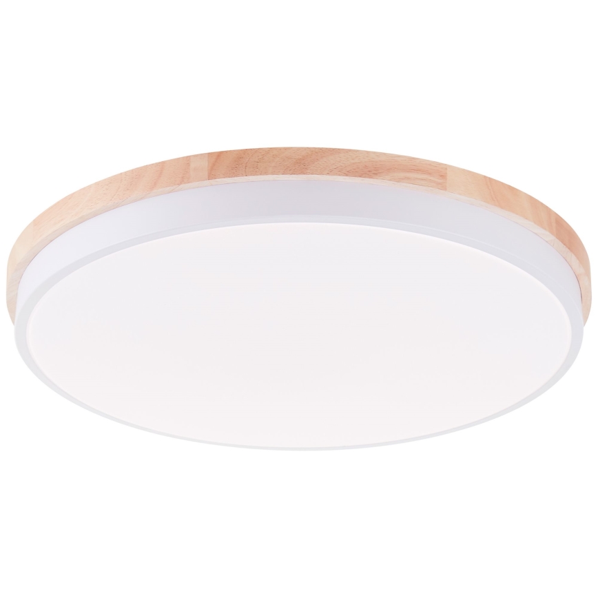 Brilliant - LED Prigušiva stropna svjetiljka BAARLO LED/36W/230V 3000-6500K pr. 50 cm bijela/kaučukovac + daljinski upravljač