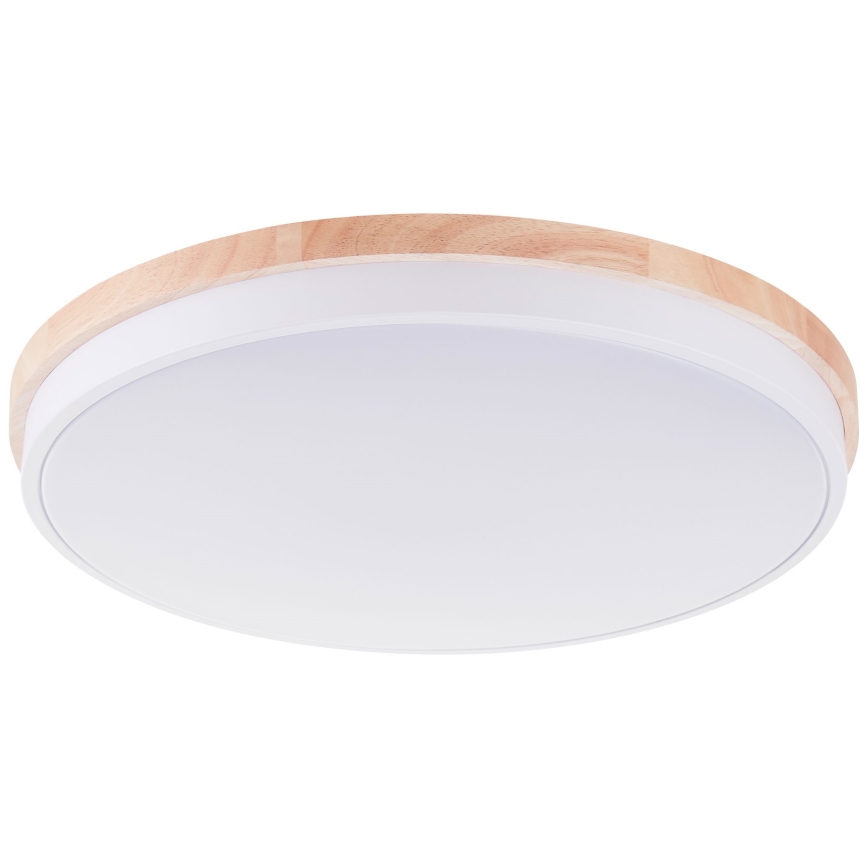 Brilliant - LED Prigušiva stropna svjetiljka BAARLO LED/36W/230V 3000-6500K pr. 50 cm bijela/kaučukovac + daljinski upravljač