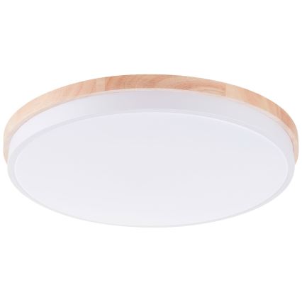 Brilliant - LED Prigušiva stropna svjetiljka BAARLO LED/36W/230V 3000-6500K pr. 50 cm bijela/kaučukovac + daljinski upravljač