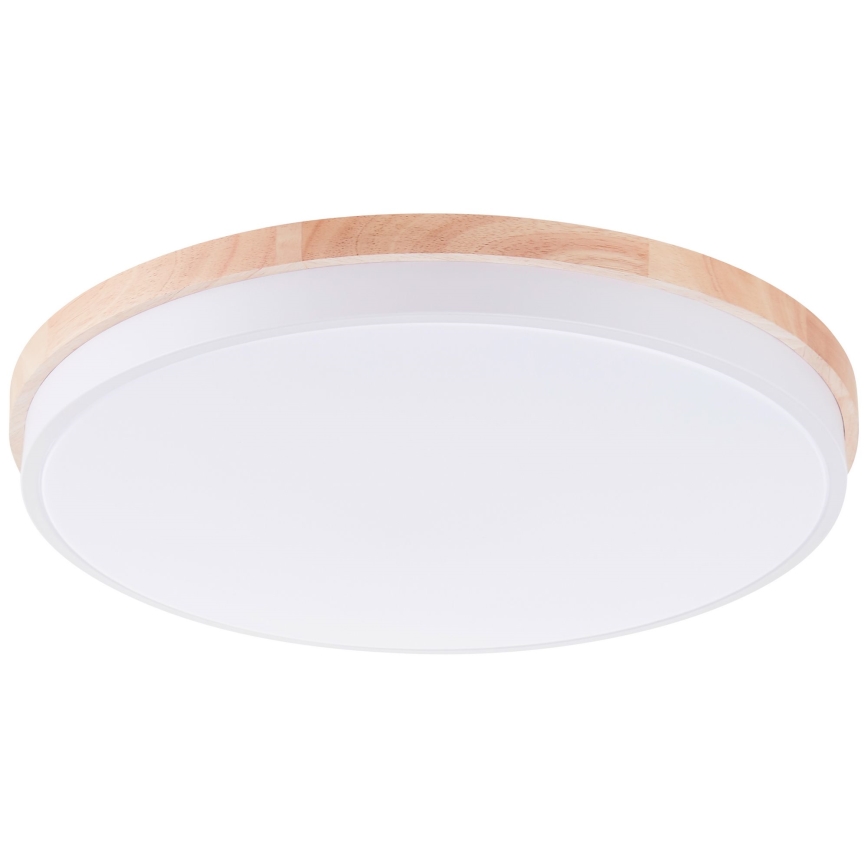 Brilliant - LED Prigušiva stropna svjetiljka BAARLO LED/36W/230V 3000-6500K pr. 50 cm bijela/kaučukovac + daljinski upravljač