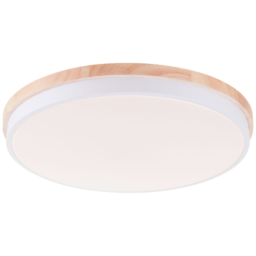 Brilliant - LED Prigušiva stropna svjetiljka BAARLO LED/36W/230V 3000-6500K pr. 50 cm bijela/kaučukovac + daljinski upravljač