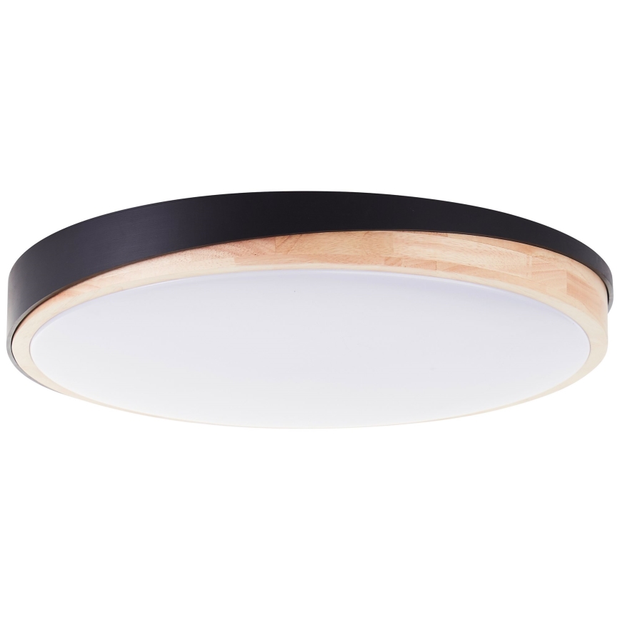 Brilliant - LED Prigušiva stropna svjetiljka BAARLO LED/36W/230V 3000-6500K pr. 50 cm crna/kaučukovac + daljinski upravljač - FSC certificirano