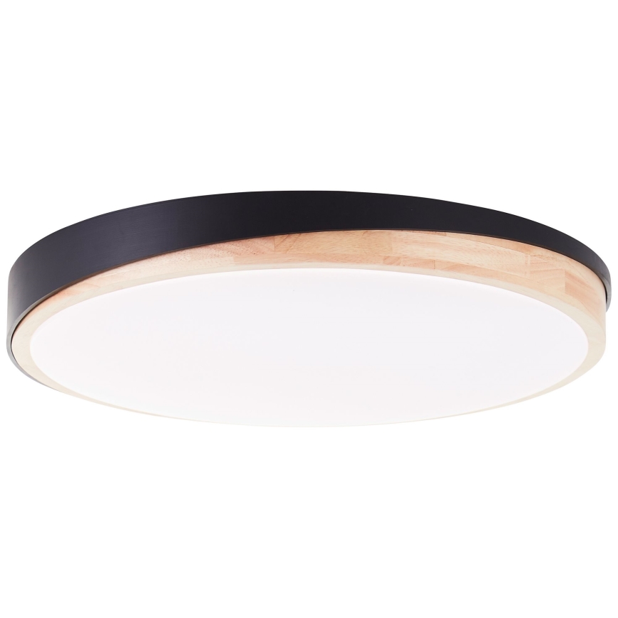 Brilliant - LED Prigušiva stropna svjetiljka BAARLO LED/36W/230V 3000-6500K pr. 50 cm crna/kaučukovac + daljinski upravljač - FSC certificirano