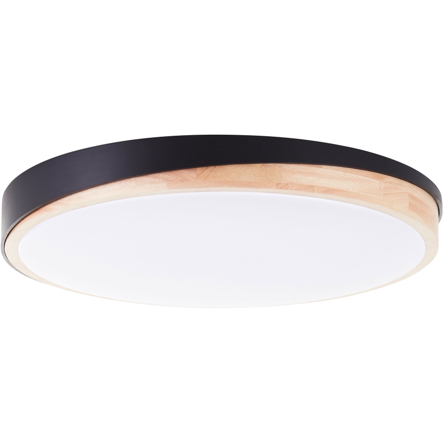 Brilliant - LED Prigušiva stropna svjetiljka BAARLO LED/36W/230V 3000-6500K pr. 50 cm crna/kaučukovac + daljinski upravljač - FSC certificirano