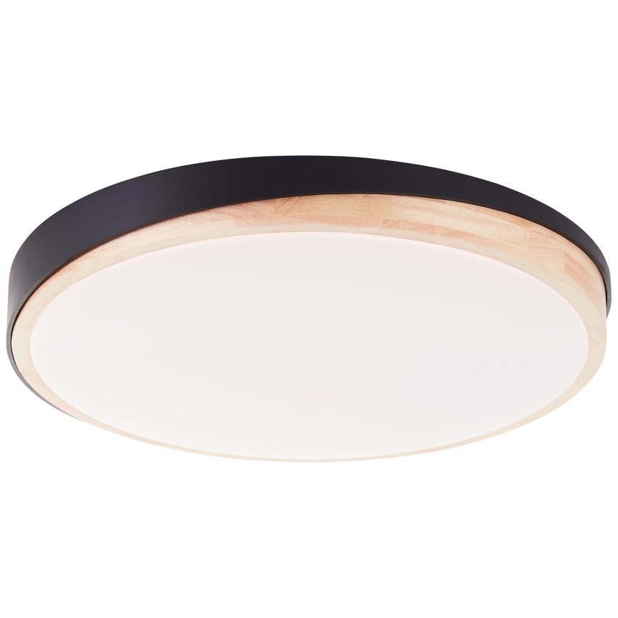 Brilliant - LED Prigušiva stropna svjetiljka BAARLO LED/36W/230V 3000-6500K pr. 50 cm crna/kaučukovac + daljinski upravljač - FSC certificirano