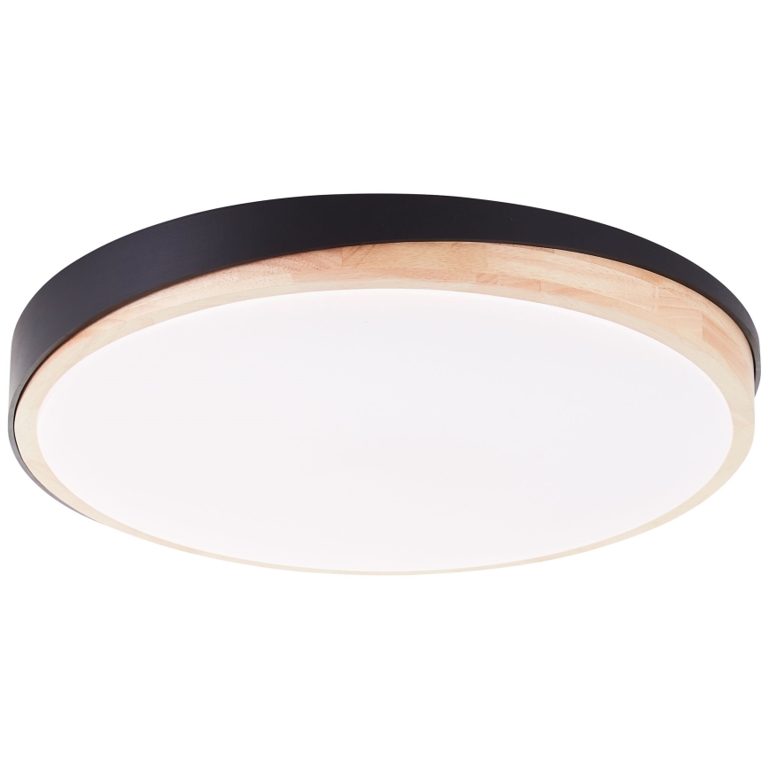 Brilliant - LED Prigušiva stropna svjetiljka BAARLO LED/36W/230V 3000-6500K pr. 50 cm crna/kaučukovac + daljinski upravljač - FSC certificirano